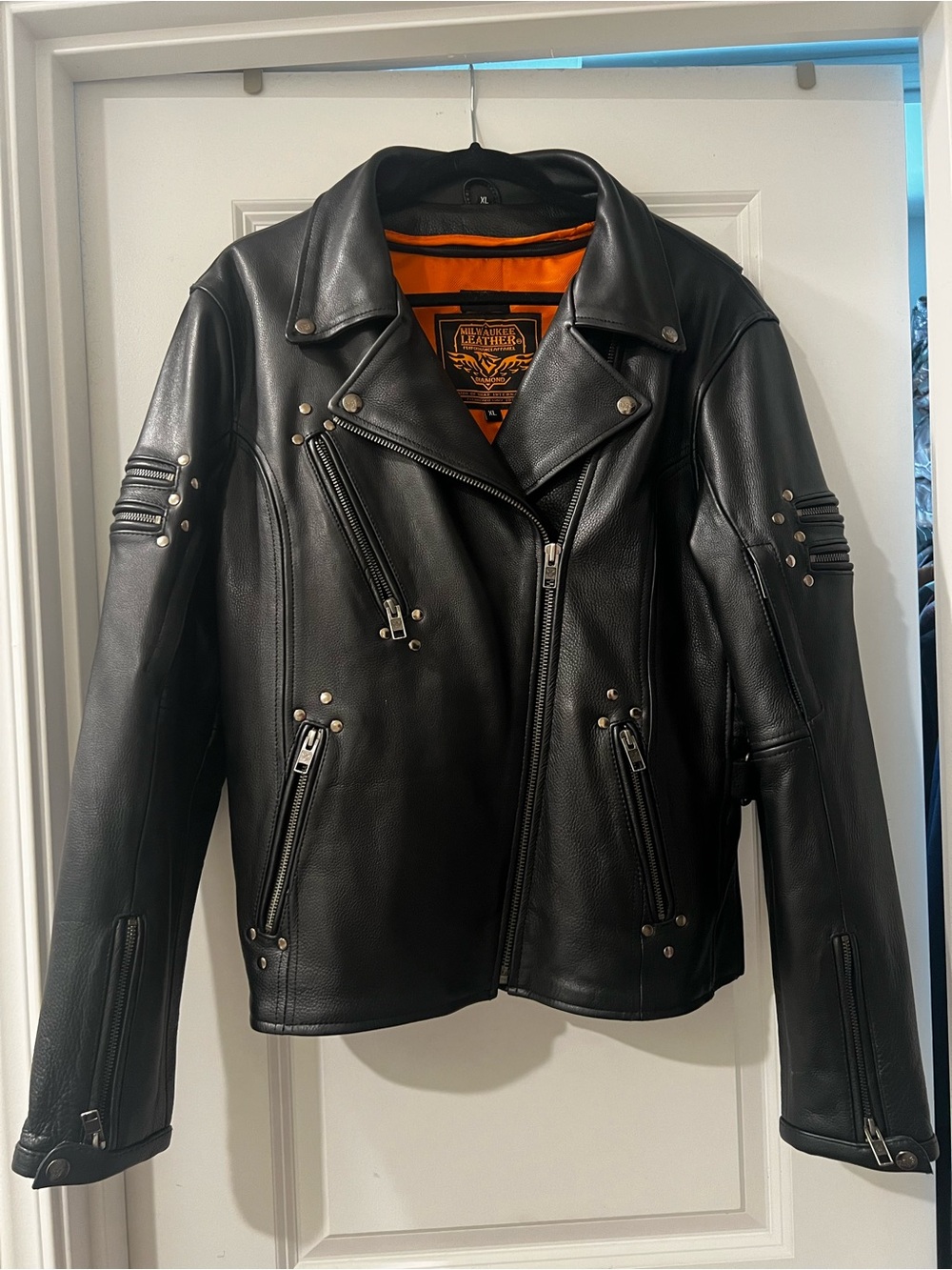 Milwaukee Leather Diamond Women’s Motorcycle Jacket – Size XL